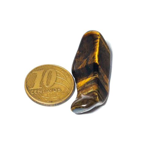 Colecione 01 Olho de Tigre Africano Rolado M 20 a 35mm Classe B - Pedra da Coragem e Foco