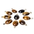 10 Pingente Cabochão OLHO DE TIGRE Pedra Natural Castoação Pino Dourado ATACADO na internet