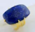 03 Anel Quartzo Azul Retangular Cabochão Dourado Aro Ajustavel - loja online