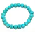 Pulseira Bolinha Howlita Azul Rolada Fio Silicone