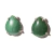 Brinco Topinho Pedra Quartzo Verde Natural Gota Prata 950 - buy online