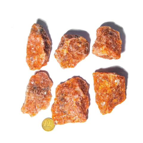05 Calcita Laranja Bruto Esoterismo 50 a 100g 5 a 9cm Tipo A