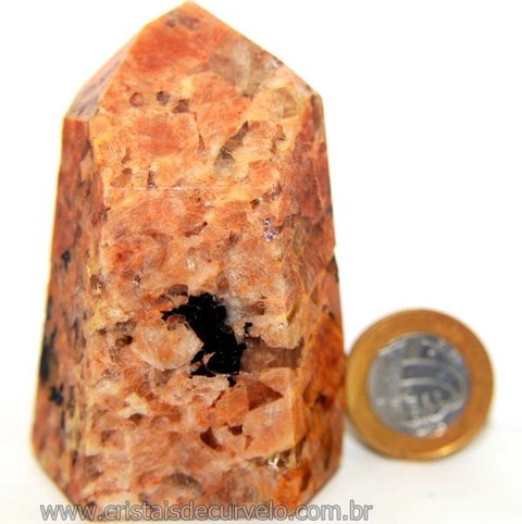 Ponta Turmalina Preta Feldspato Quartzo e Mica Cod 107354