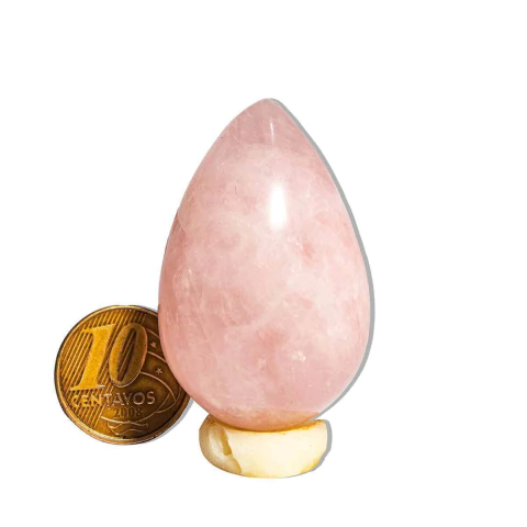 Ovo YONI Quartzo Rosa SEM FURO Pompoarismo DEFEITO