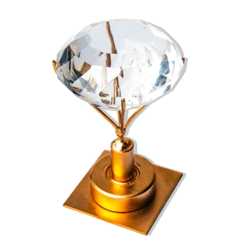 Diamante de Cristal Gigante Lapidação Brilhante 280g 70mm