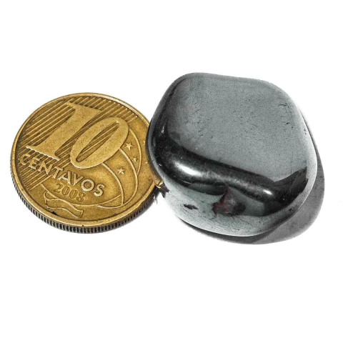 Colecione 01 Hematita Rolado M 20 a 35mm Classe B - Pedra de Equilíbrio e Força