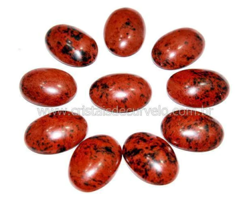 10 Cabochao Oval Obsidiana Mahogany Calibrado 20x15mm CS7047