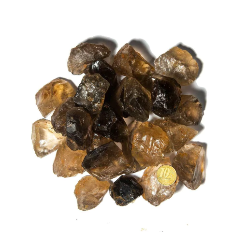 01 Kg Bloquinho Quartzo Fumê Bruto Natural 30 a 50g Tipo B