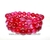 Image of Pulseira Bolinha Pedra Agata Rosa Rolada Fio Silicone PB7197