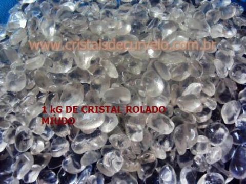 3kg Cristal Transparente Rolado Pedra P 10 a 20mm Tipo B