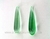 4 Pares Gota Longa pra Pingente ou Brinco Pedra Obsidiana Verde Lapidado 30 x 7 mm