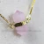 Colar Pedra Quartzo Rosa Micro Bi Ponta Natural Dourado - comprar online