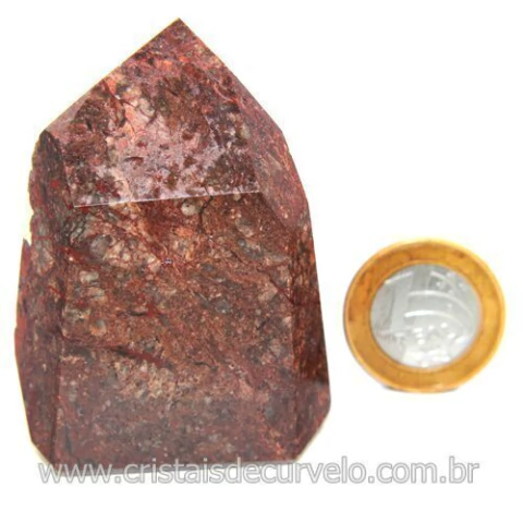 Ponta Quartzo Jiboia Lapidado Gerador Sextavado Cod 119982