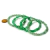 Pulseira Bolinha 6mm Pedra Quartzo Verde Natural Fio Siliconez - loja online
