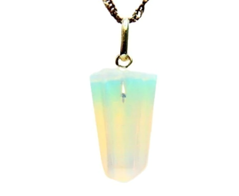 10 Pingente Pontinha Pedra da Lua Opalina Montagem Prata 950 Atacado