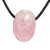 Colar Difusor Pedra Quartzo Rosa Rolado Furo Aromaterapia