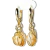 Brinco Trio do Coração Citrino Dourado Fecho Tranqueta - comprar online