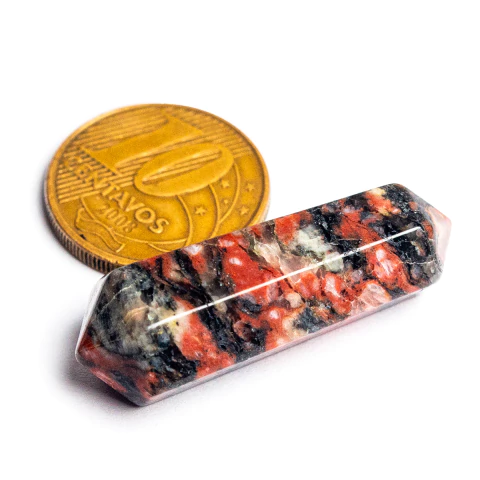 Mini Bi Terminado Unakita 25mm Pedra Natural Sextavado