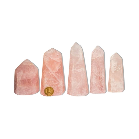 01 Kg Pontas Quartzo Rosa 10 a 350g Tipo A Gerador ATACADO
