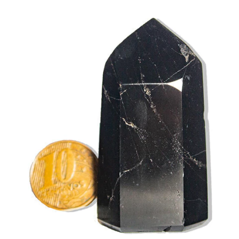 Ponta Ônix Preto Pedra Natural 20 a 50g Média 50mm Tipo A
