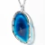 05 Pingente Chapa de Agata Azul Pedra Natural Envolto Prateado ATACADO - comprar online