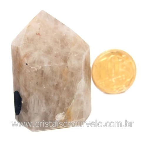 Ponta Turmalina Preta Feldspato Quartzo e Mica Cod 129536