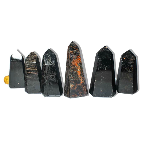 1 Kg Pontas Turmalina Preta Incrustado Lapidado Atacado