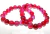 Pulseira Bolinha Pedra Agata Rosa Rolada Fio Silicone PB7197 - comprar online