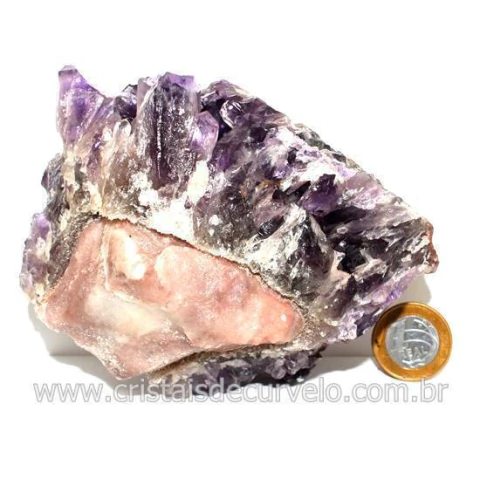 Drusa Ametista Baiana Ponta com Detalhes pedra Natural Cod 129085