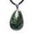 Colar Gota Epidoto Verde Natural Montagem Pino Prateada