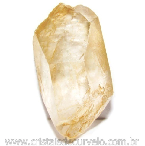Ponta Quartzo Citrinado Cristal Bruto Tom Amarelo Cod 115249