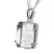 Colar Retangulo Facetado Pedra Cristal Prata 950 Garras - Distribuidora CristaisdeCurvelo