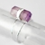 Anel Micro Pontinha Ametista Bi Ponta Ajustável Prateado - comprar online