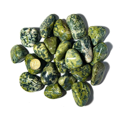 1 kg Serpentinita Rolado Pedra Natural G 30 a 45mm Tipo B