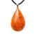 Colar Gota Quartzo Tangerina Pedra Natural Montagem Dourado - loja online