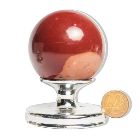 Esfera Jaspe Vermelho Natural 5 a 6cm Média 195g Tipo B