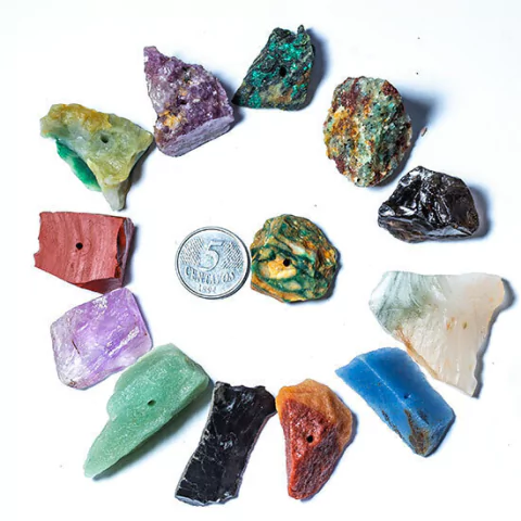 10 Cascalho Pedra Bruta Misto Natural Garimpo Furo Central