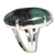 Anel Pedra Esmeralda Cabochão Oval Prata 950 Aro Ajustável - Distribuidora CristaisdeCurvelo
