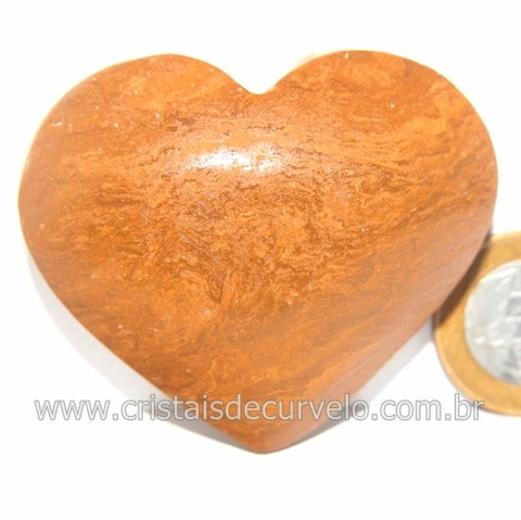 Coraçao Jaspe Amarelo Natural Ideal Para Presente Cod 134883