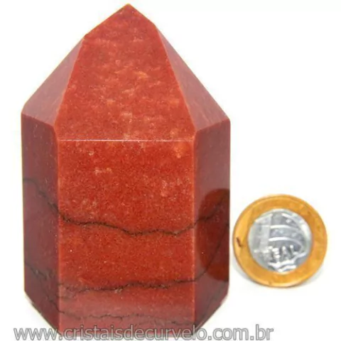 Peso de Papel Para Escritório Pedra Quartzo Vermelho