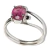 Anel Turmalina Rosa Cabochão Facetado Ajustável Prata 950 - comprar online
