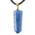 Colar Pontinha Pedra Quartzo Azul Presilha E Pino Dourado