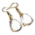 Conjunto Anel Brinco E Pingente Cristal Natural Banho Ouro - buy online