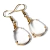 Conjunto Anel Brinco E Pingente Cristal Natural Banho Ouro - comprar online