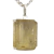 Colar Gema Rutilo Ouro Facetado Montagem Prata 950