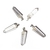 Colar Pontinha Pedra Cristal Quartzo Presilha Pino Prateado - Distribuidora CristaisdeCurvelo