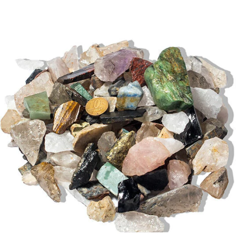 3 kg Cascalho Bruto Misto Sortido M 15 a 35 mm para Orgonite