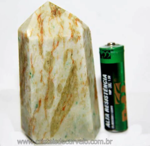 Ponta Nefrita Lapidado Pedra Natural de Garimpo Cod 101460