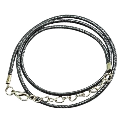 01 Colar ou Cordão Fio Encerado com Corrente Ajustável