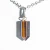 Colar Micro Pontinha Pedra Olho de Tigre Montagem Prata 950